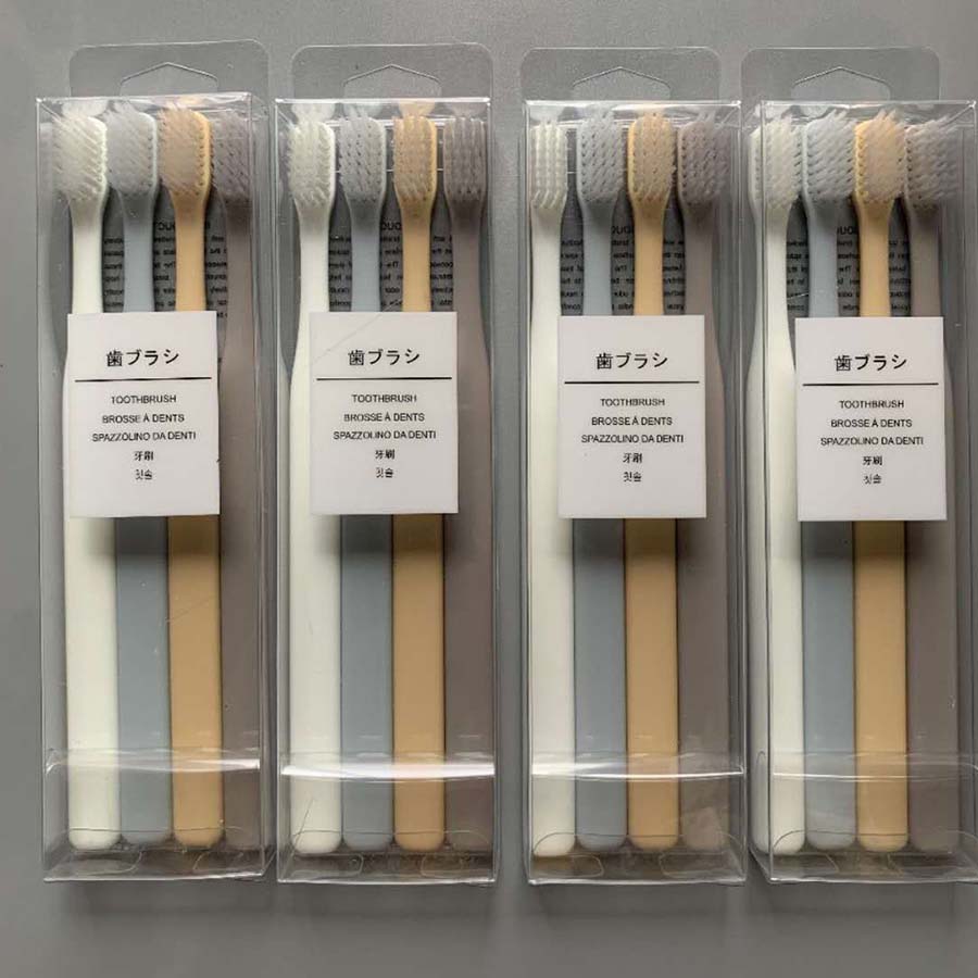 马卡龙牙刷四只装