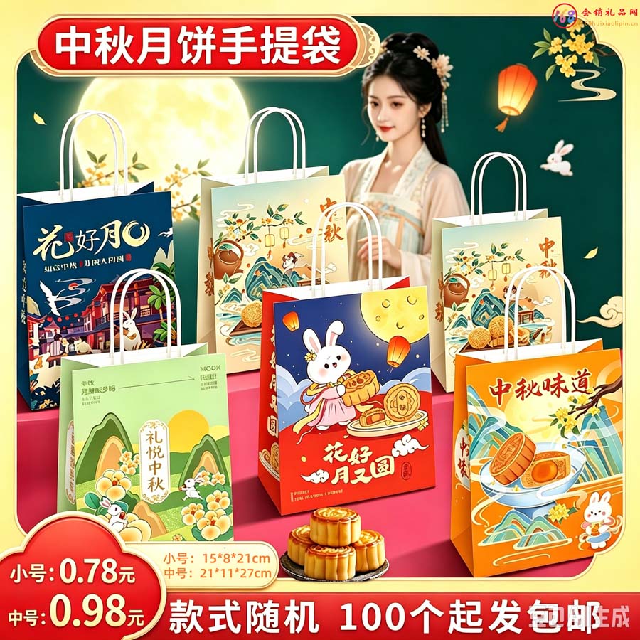 中秋月饼手提袋