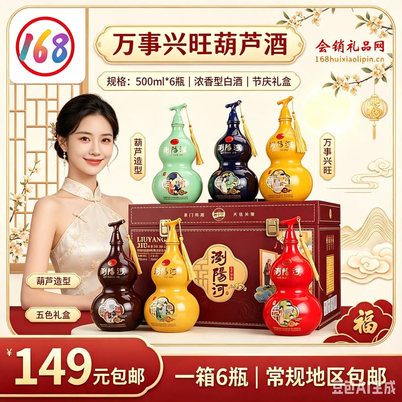 浏阳河万事兴旺葫芦白酒