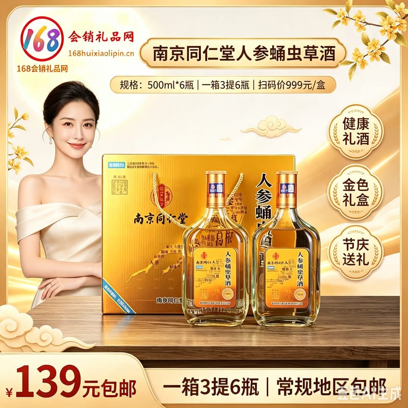 南京同仁堂人参蛹虫草酒