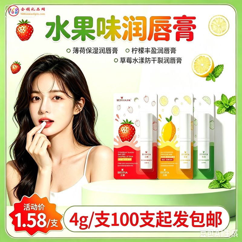 水果味润唇膏